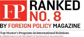 In 2018, SIS’s master’s programs were ranked No. 8 worldwide by Foreign Policy Magazine1